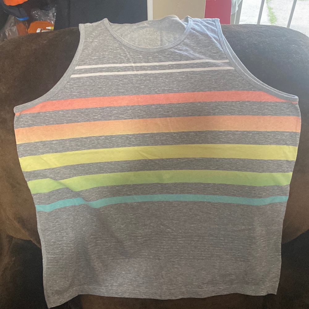 Grey Striped Tank Top
